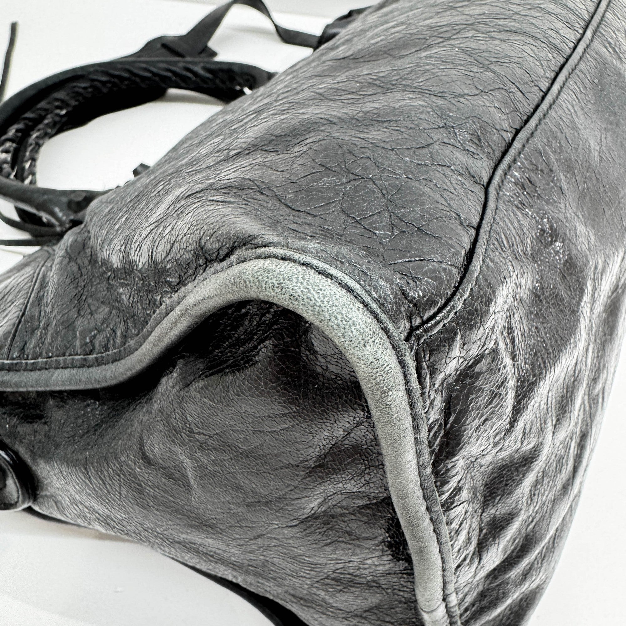 Part Time Black Leather Two Way Bag