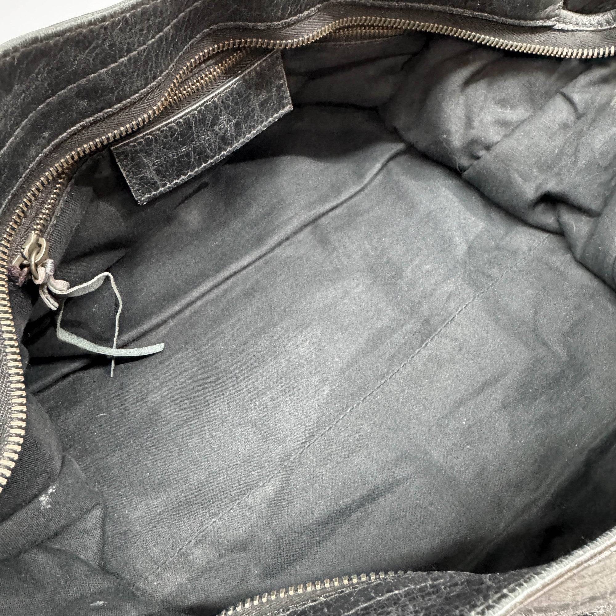 Part Time Black Leather Two Way Bag