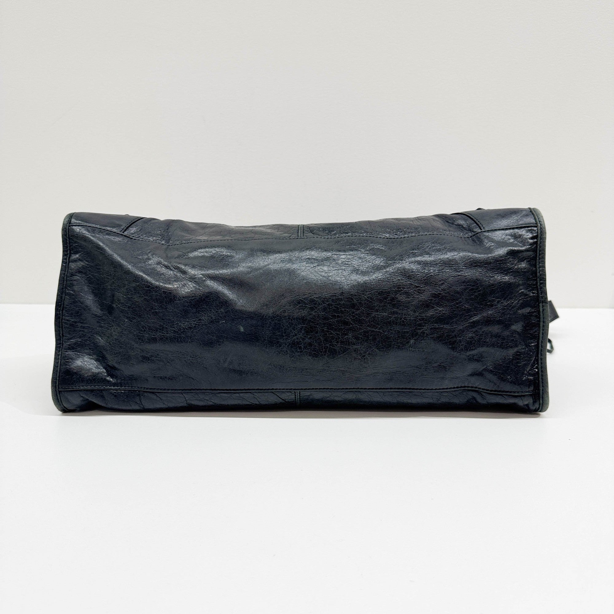 Part Time Black Leather Two Way Bag