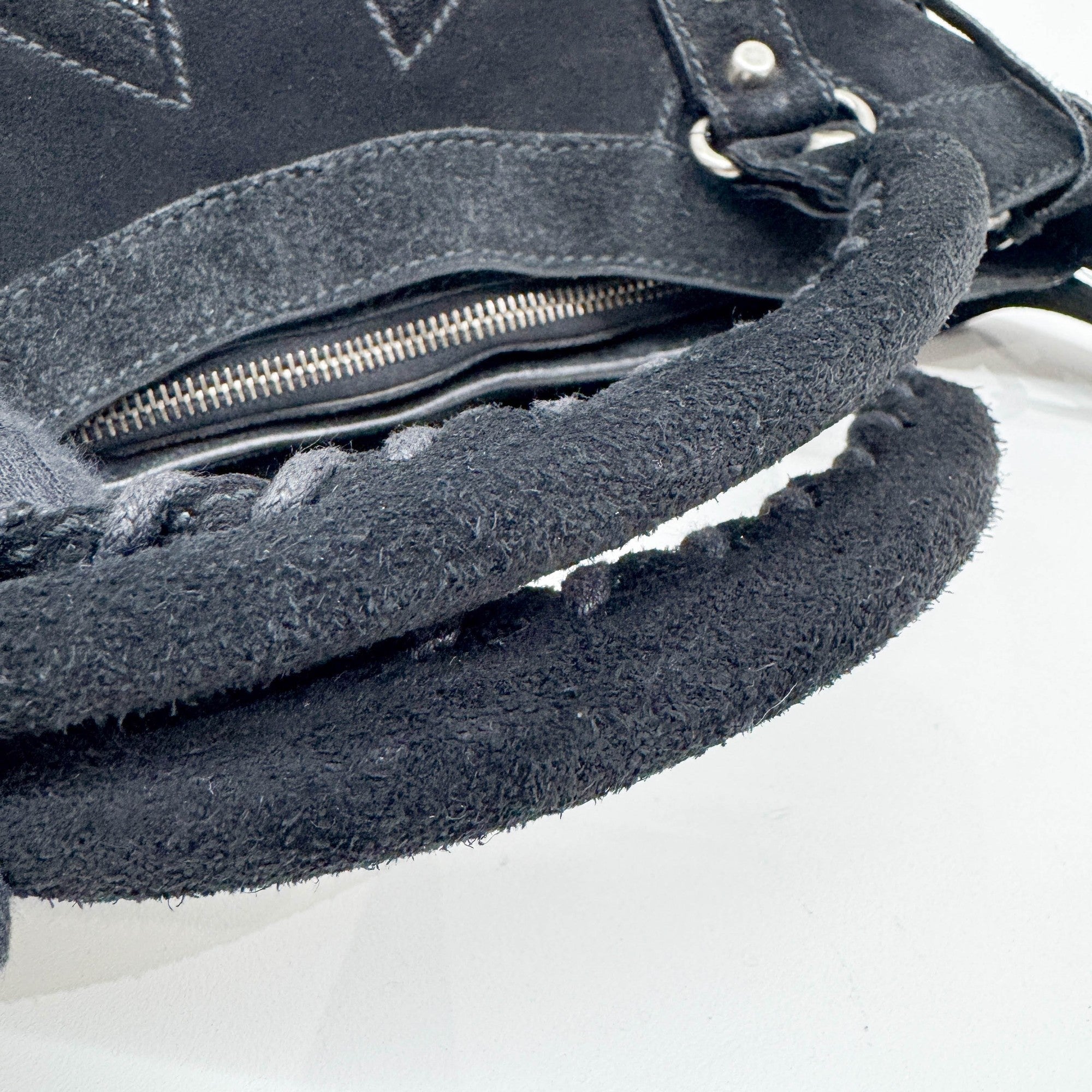 The City Black Suede Two Way Bag