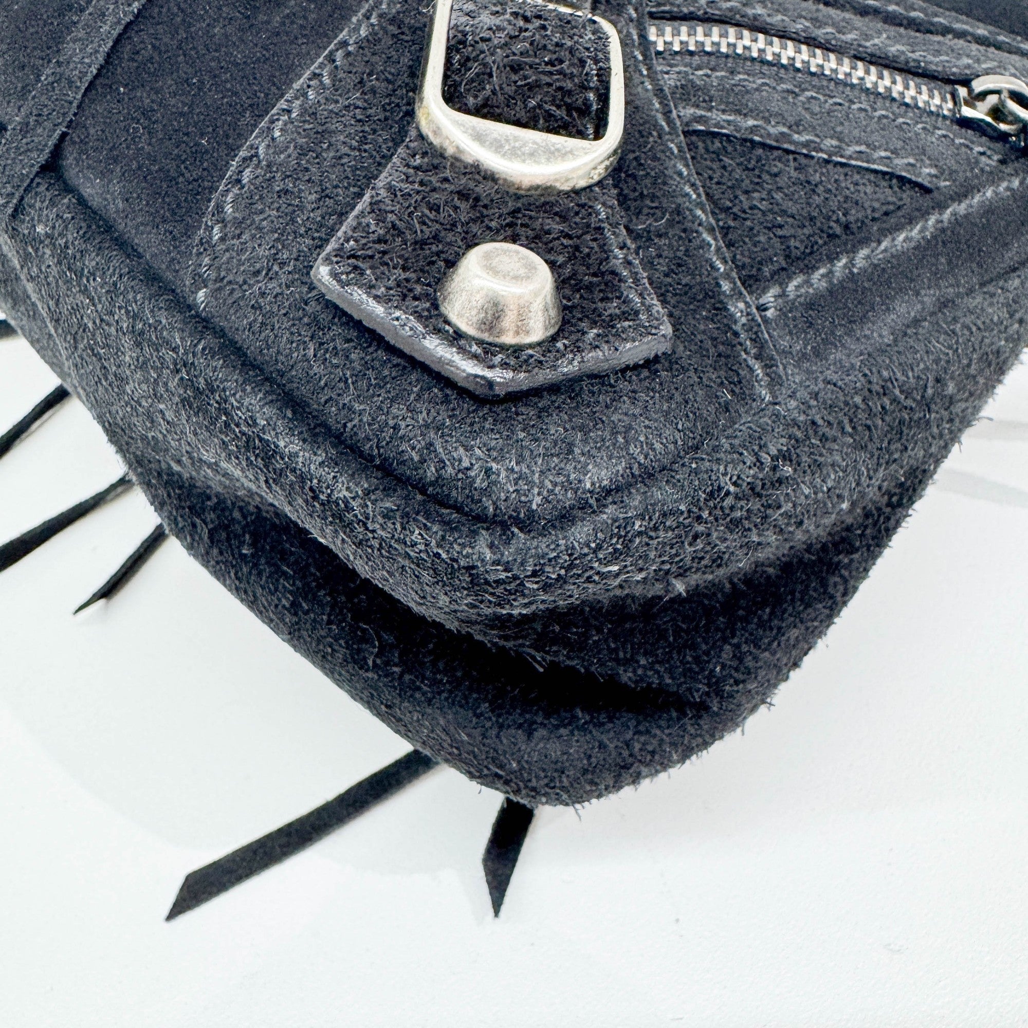 The City Black Suede Two Way Bag