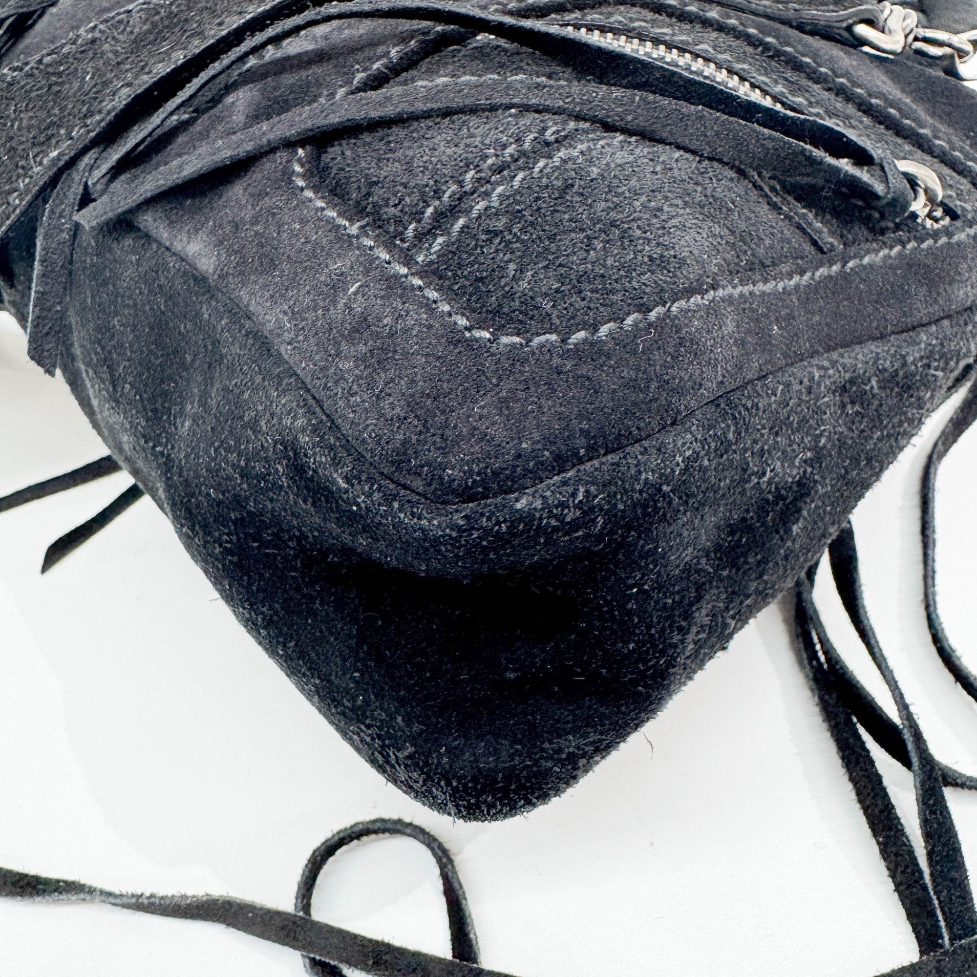 The City Black Suede Two Way Bag