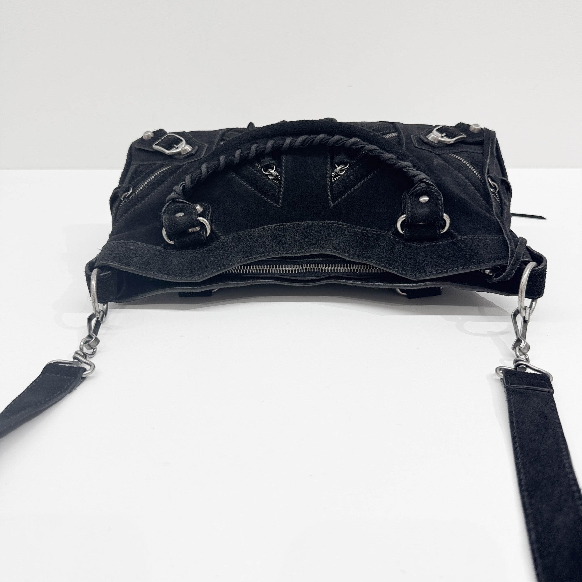 The City Black Suede Two Way Bag