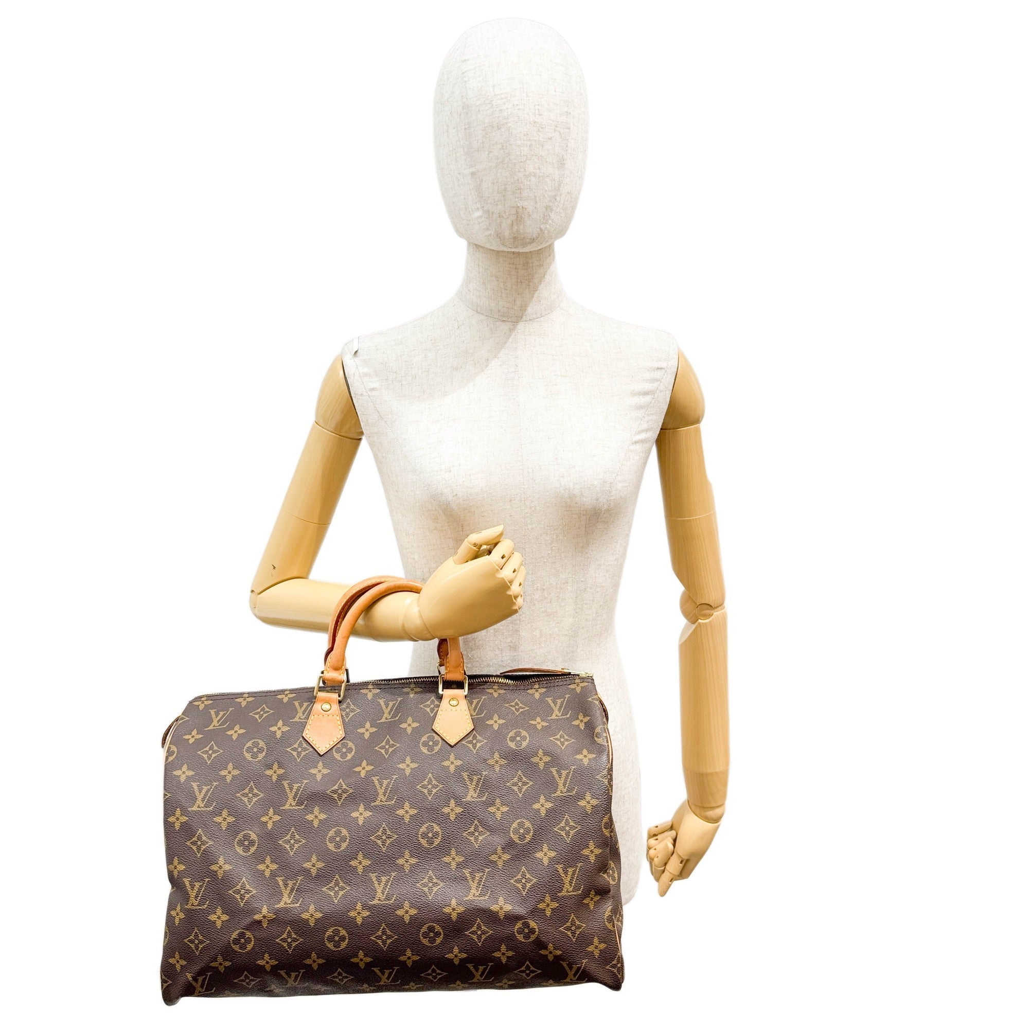 Speedy 40 Brown Monogram Canvas Hand Bag