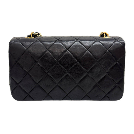 Mini Matelasse Black Lambskin with Gold Chain Bag