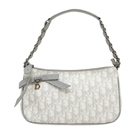 Romantique Gray & White Trotter Canvas Shoulder Bag