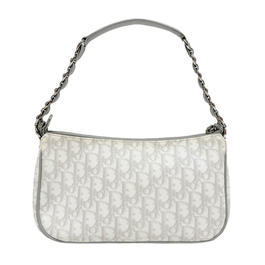 Romantique Gray & White Trotter Canvas Shoulder Bag