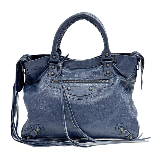 Velo Blue Leather Two Way Bag