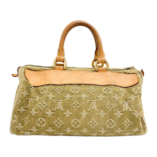 Neo Speedy Green Monogram Denim Shoulder Bag