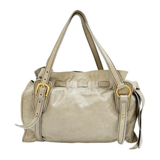 Vitello Lux Bow Bag Sage Green Leather Shoulder Bag