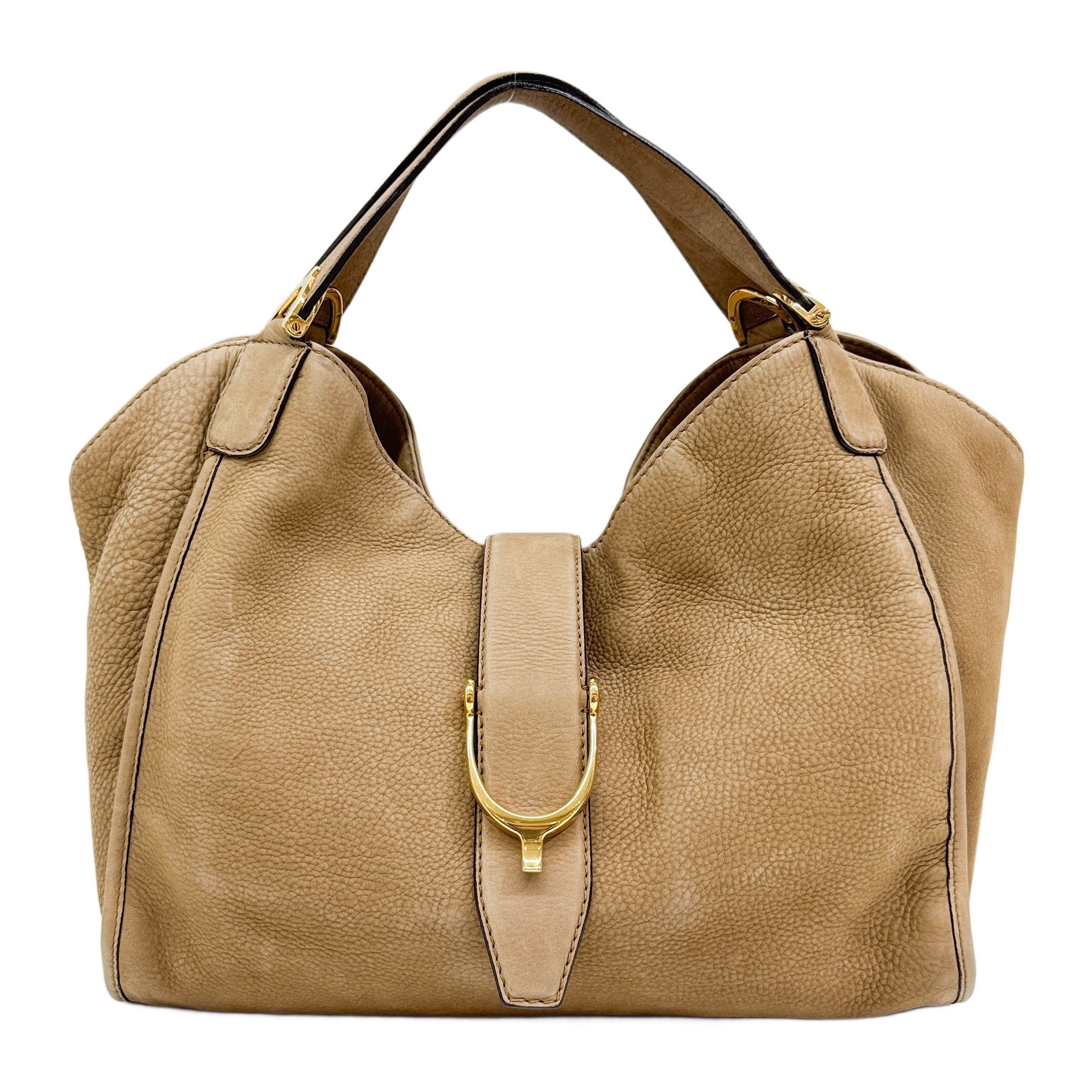 Stirrup Brown Leather Shoulder Bag