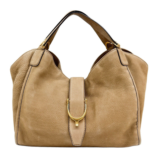Stirrup Brown Leather Shoulder Bag