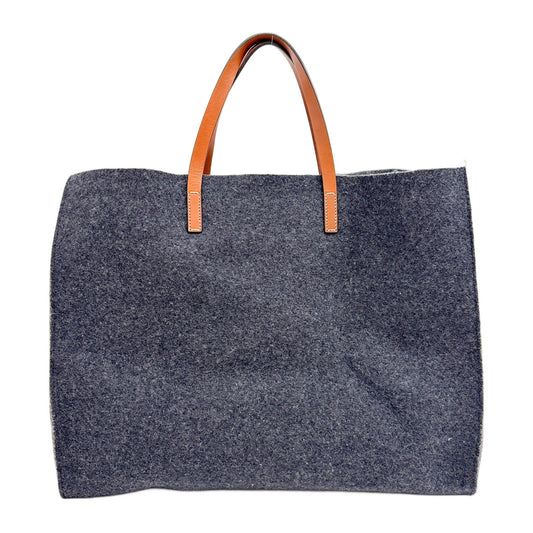 Double G Gray Wool Tote Bag