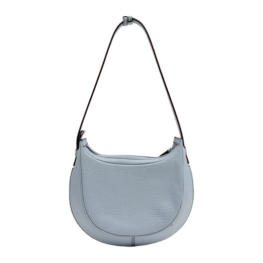 Half Moon Baby Blue Leather Shoulder Bag