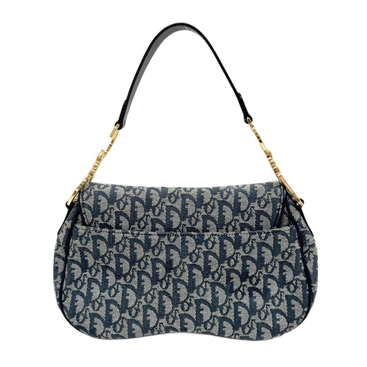 Double Saddle Blue Trotter Denim Shoulder Bag