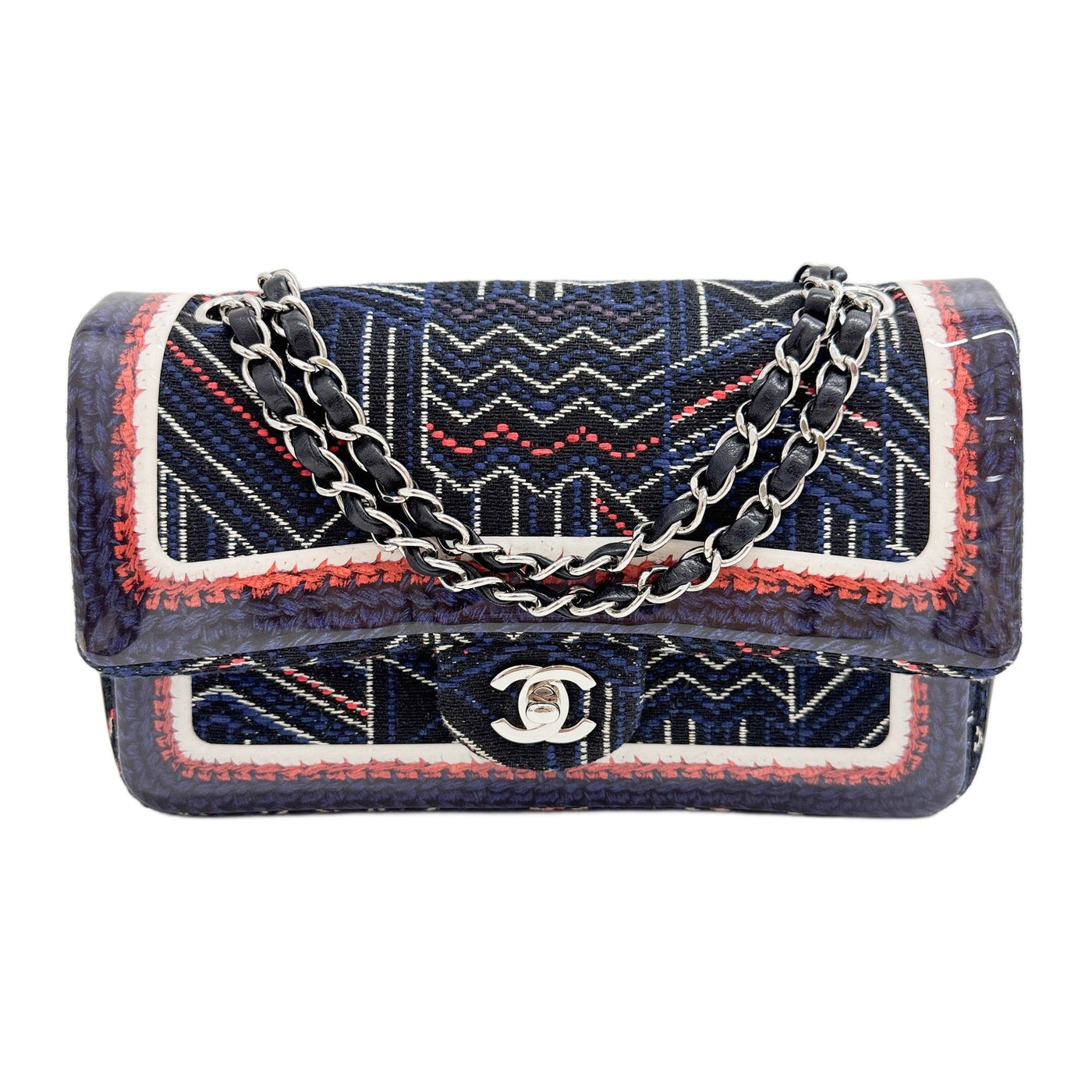 Classic Double Flap 2016-2017 Multicolor Cotton Shoulder Bag