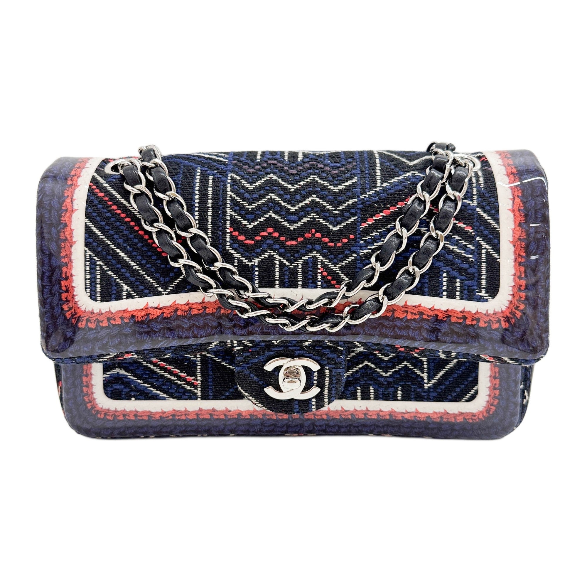 Classic Double Flap 2016-2017 Multicolor Cotton Shoulder Bag