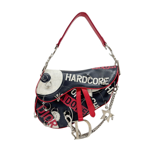 Saddle Black Hardcore Leather Shoulder Bag