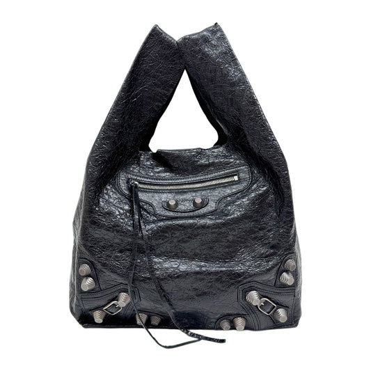 Supermarket Plastic Shopper Like Leather Handle Bag