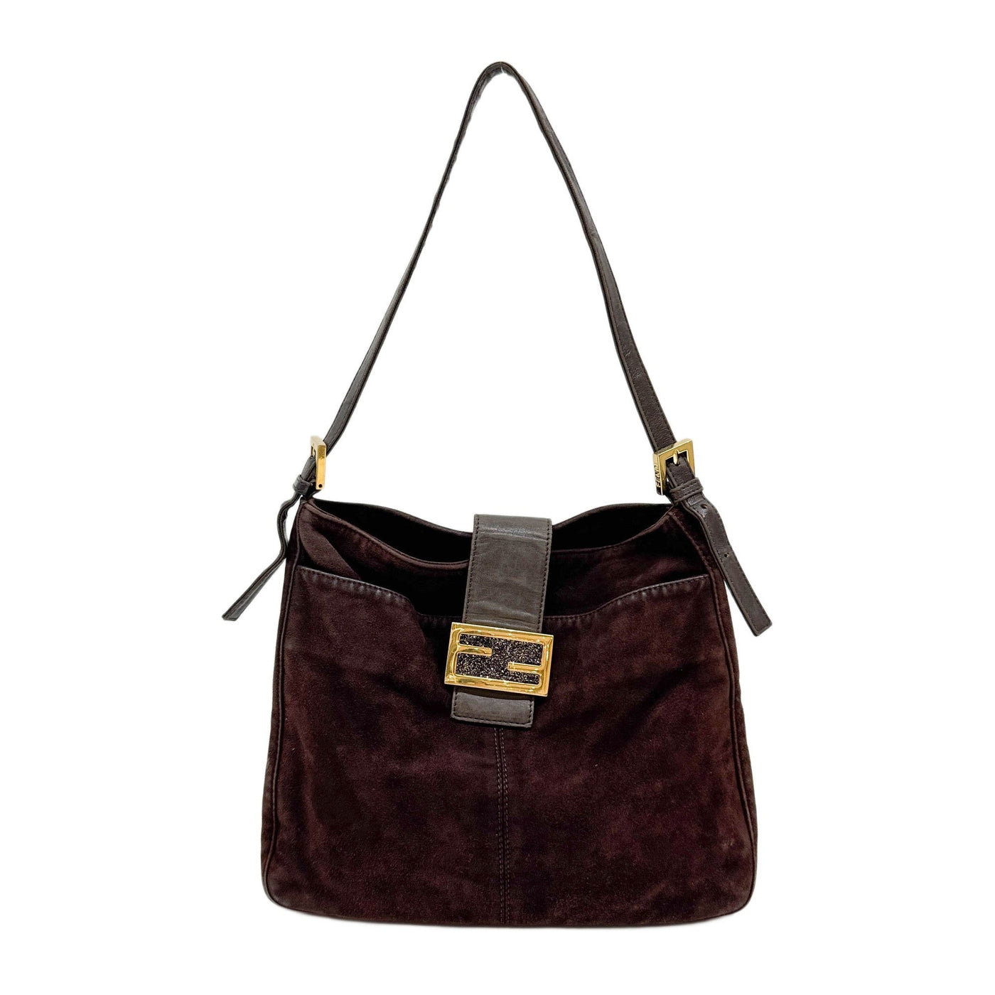 Brown Suede Shoulder Bag