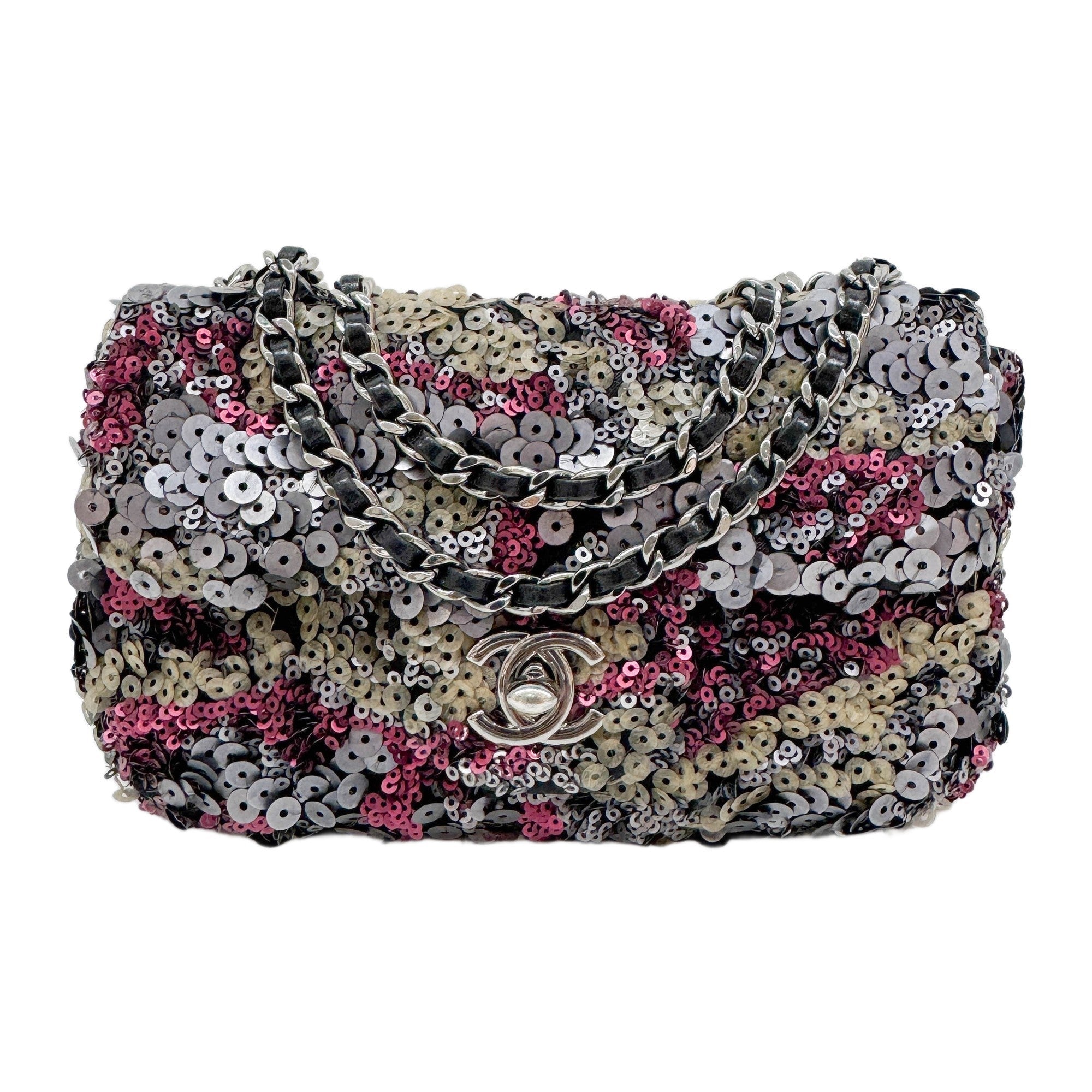 Mini Classic Flap 2012-2013 Multicolor Sequin Shoulder Bag