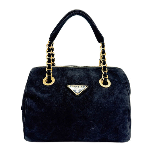 PRADA Black Suede Handbag
