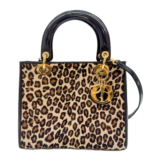 Dior Lady Dior Brown Leopard Print