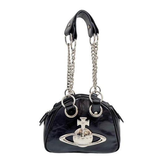 Vivienne Westwood Big Orb Leather Chain Shoulder Bag