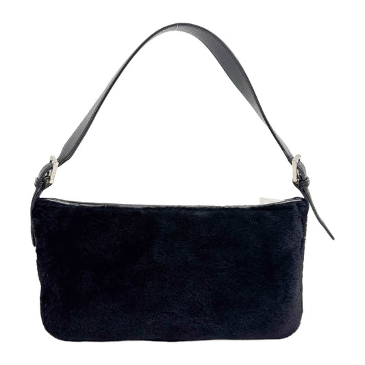 Black Faux Fur Shoulder Bag