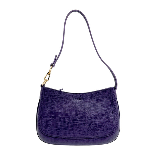 Purple Leather Shoulder Bag