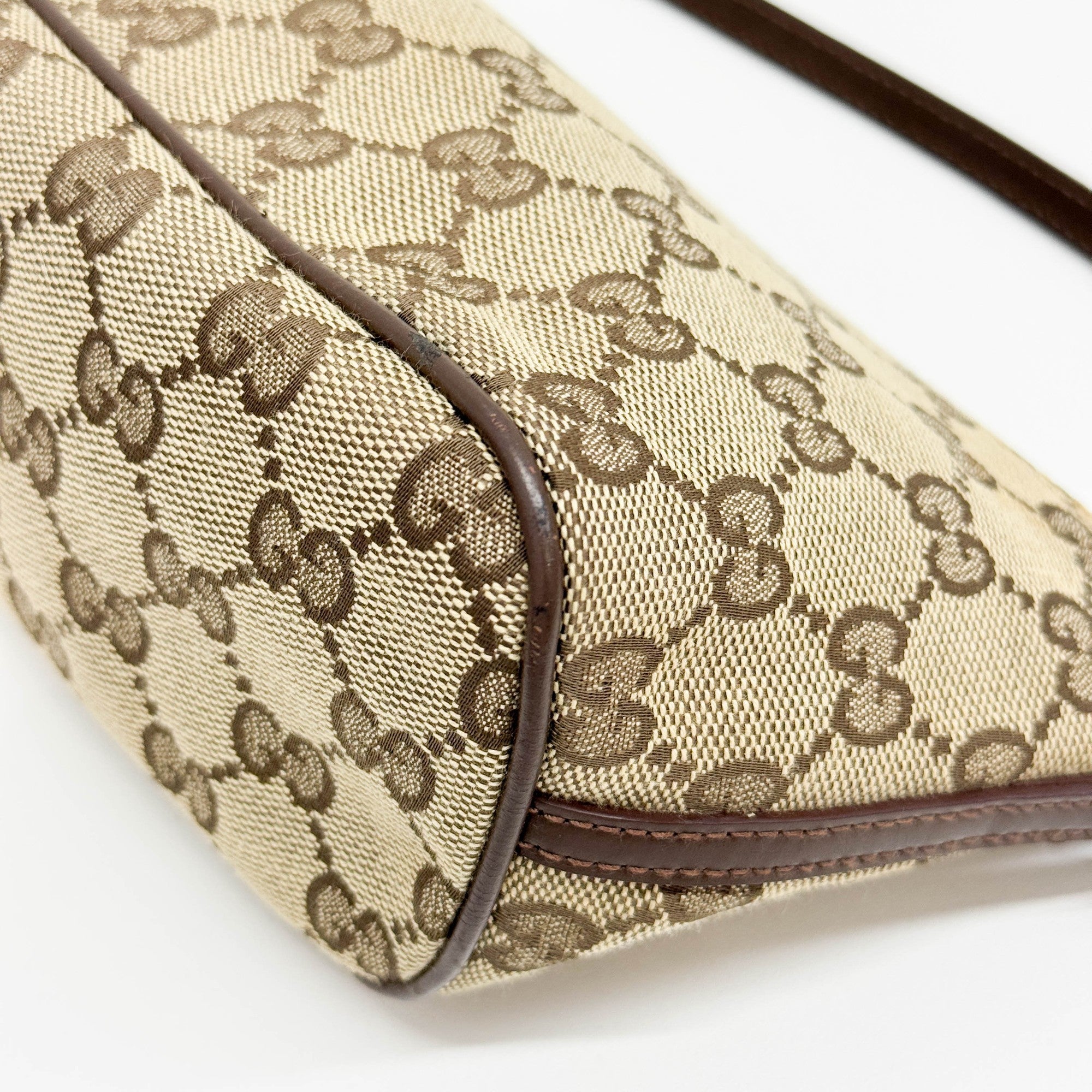 Boat Brown GG Canvas Hand Bag