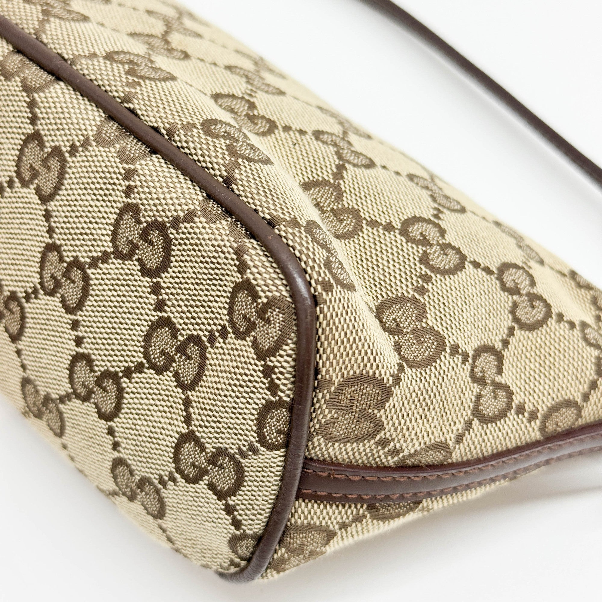 Boat Brown GG Canvas Hand Bag