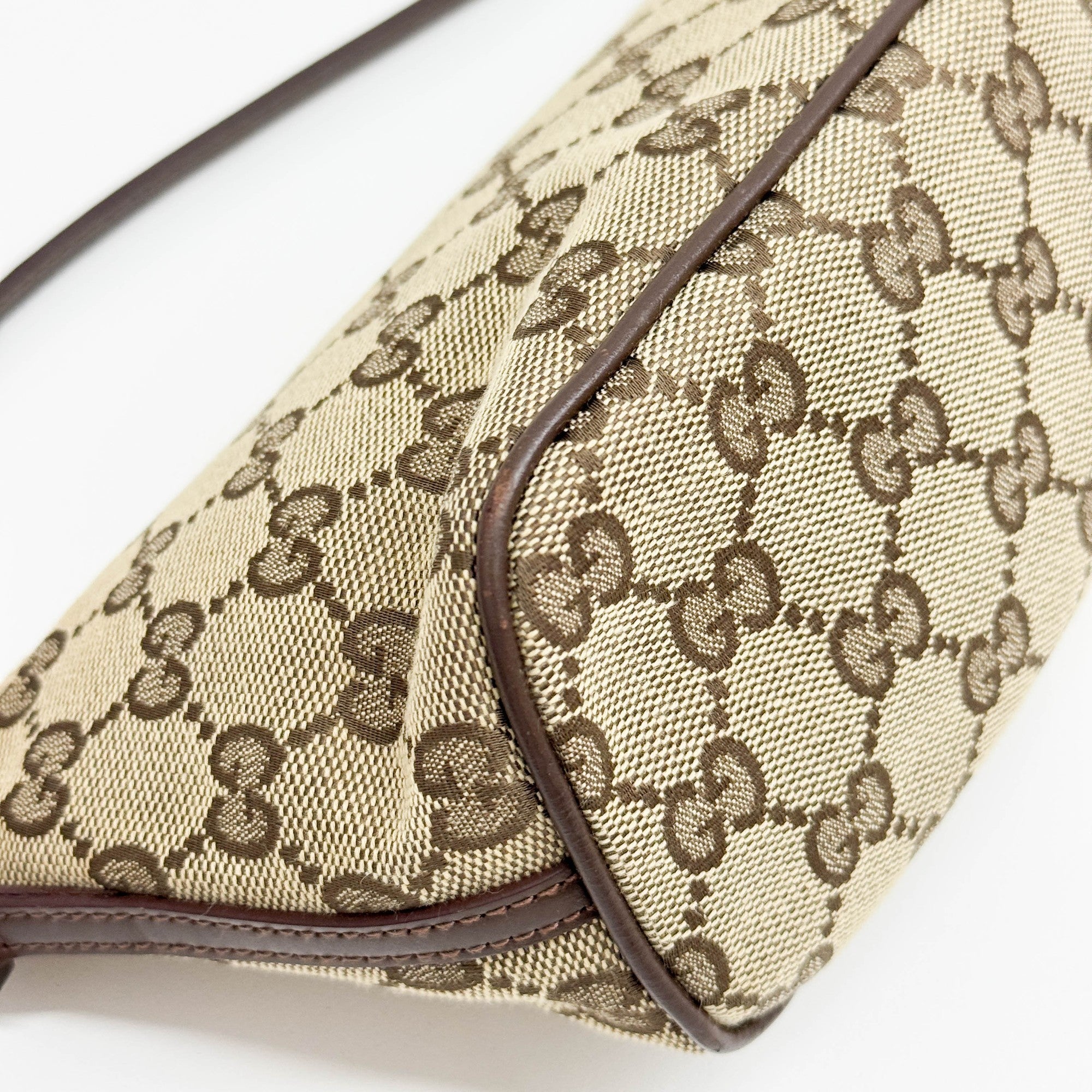 Boat Brown GG Canvas Hand Bag