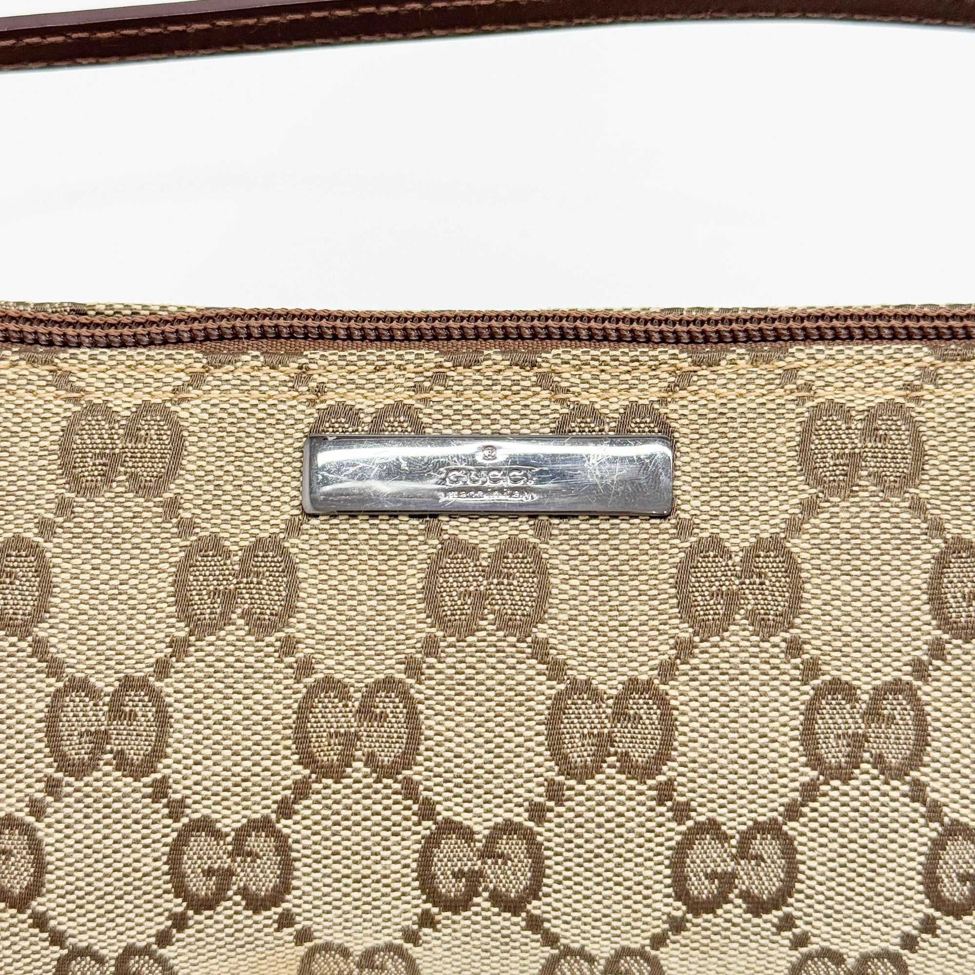 Boat Brown GG Canvas Hand Bag