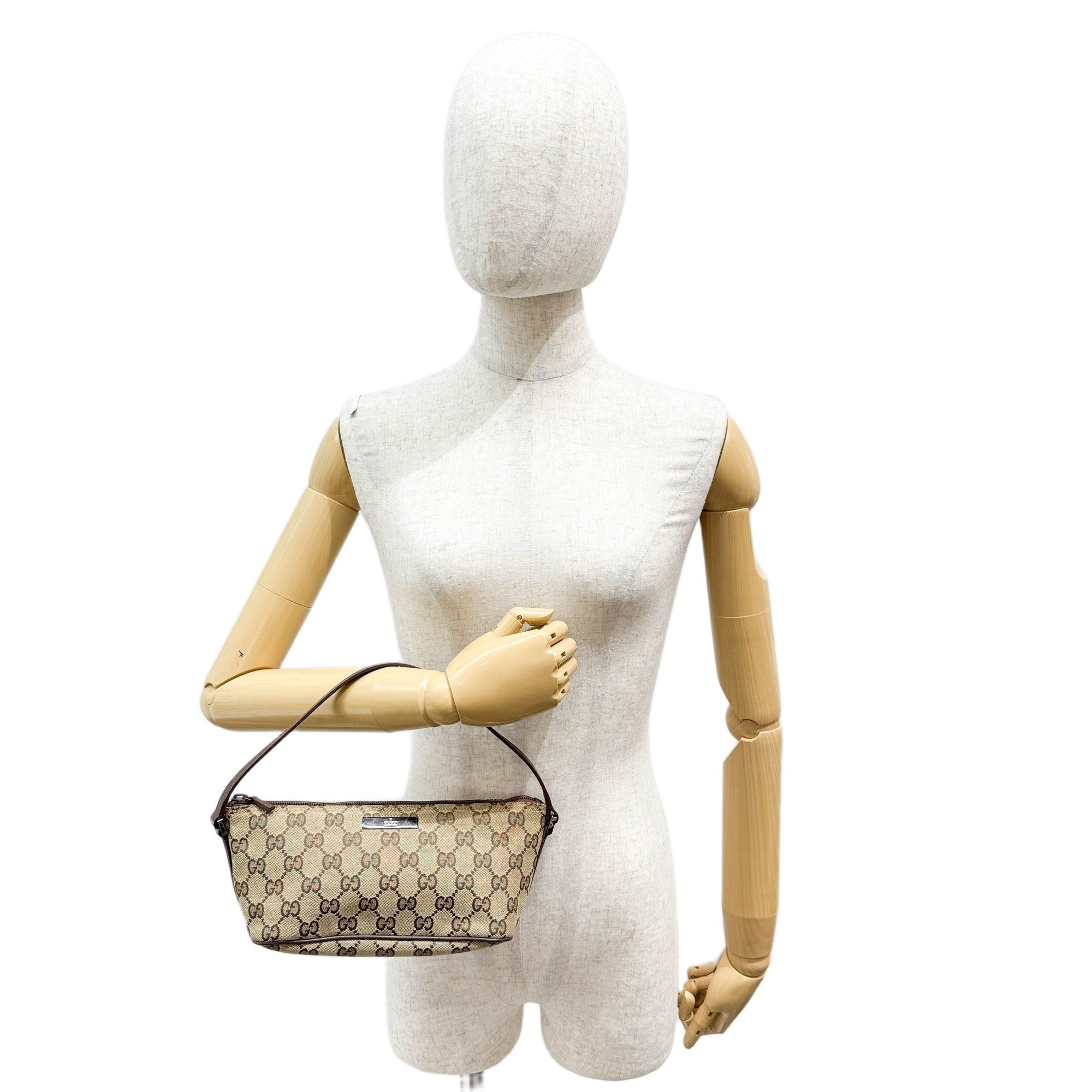 Boat Brown GG Canvas Hand Bag