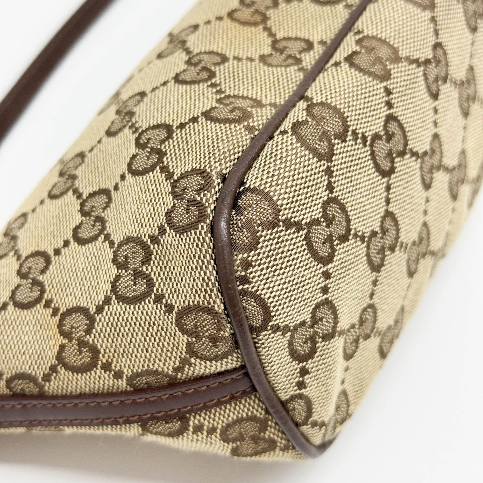 Boat Brown GG Canvas Hand Bag