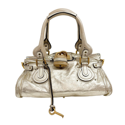Paddington Champagne Gold Leather Shoulder Bag