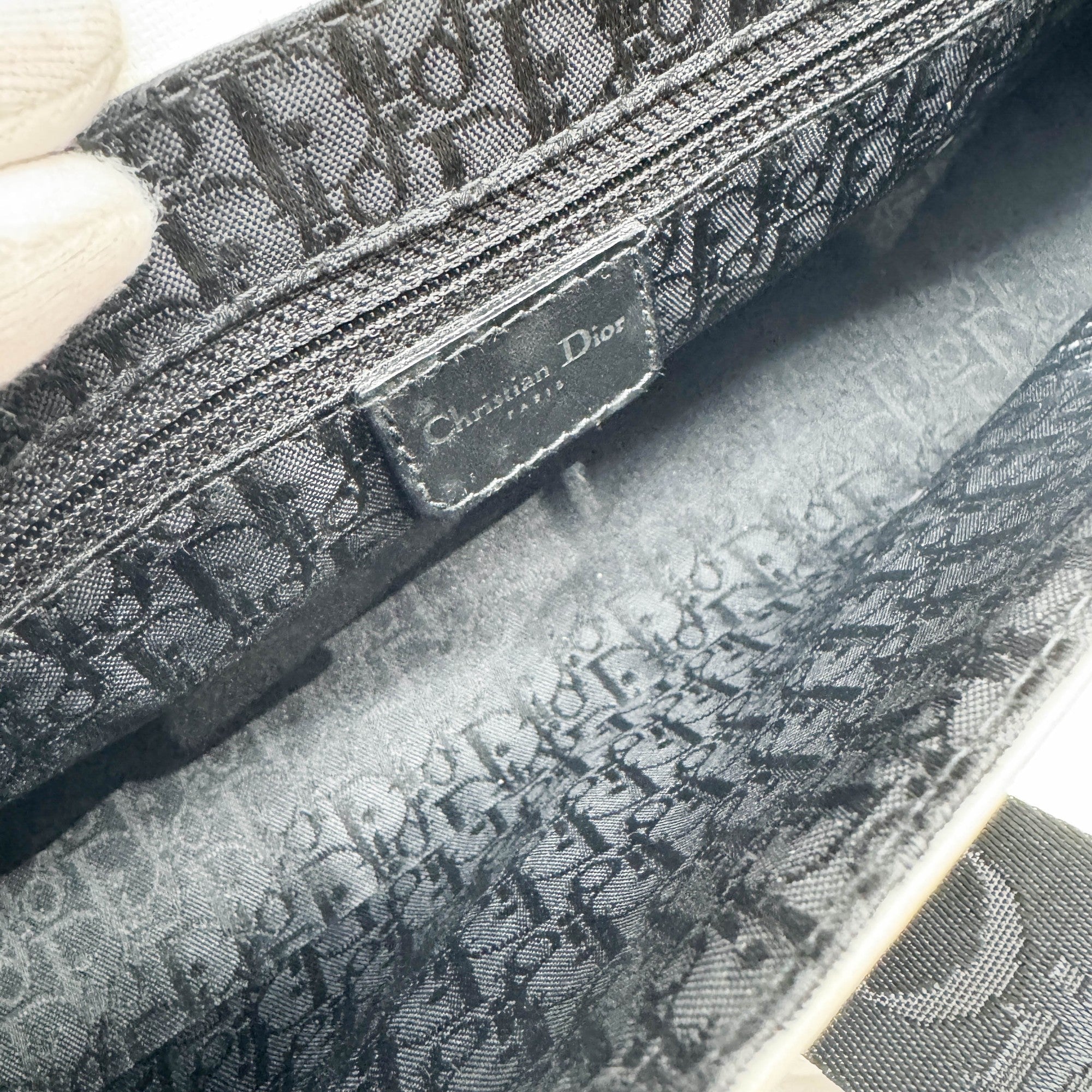 Hardcore White Leather Two Way Bag