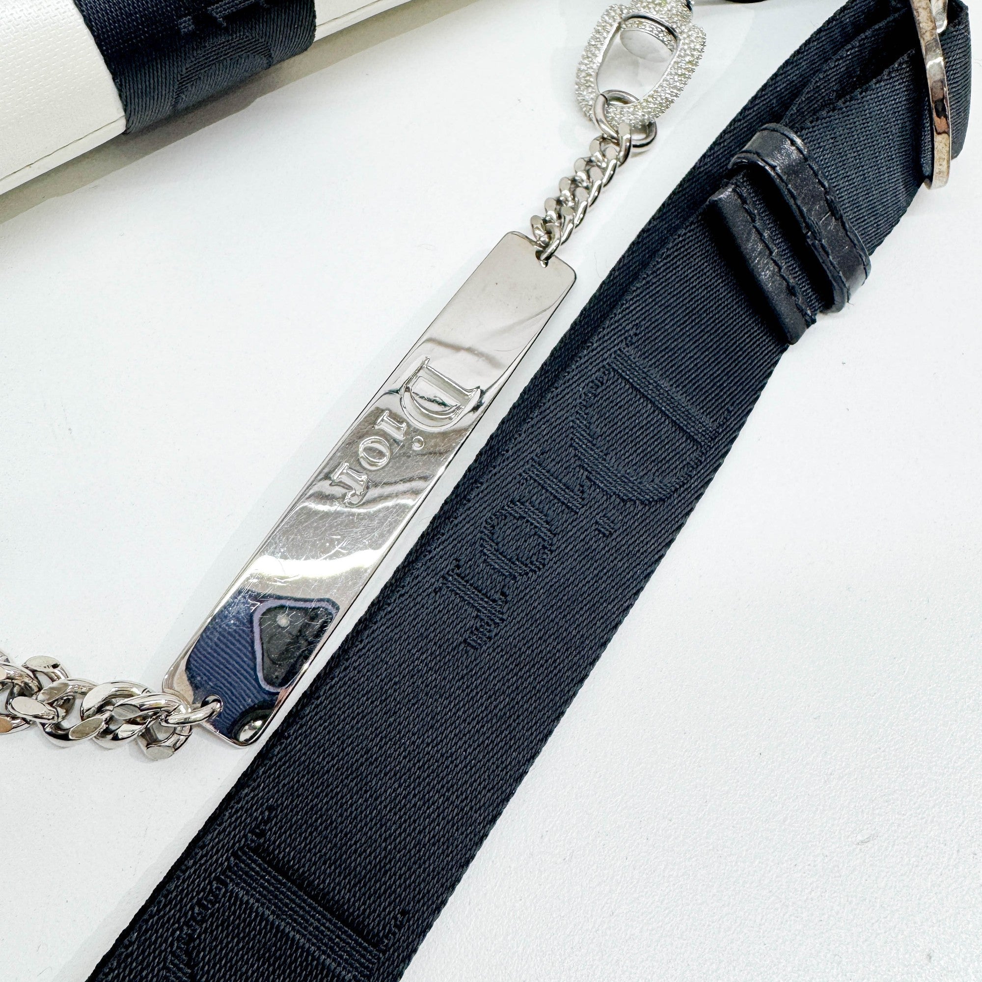 Hardcore White Leather Two Way Bag