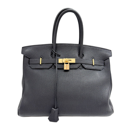 Birkin 35 2003 Black Togo Leather Hand Bag