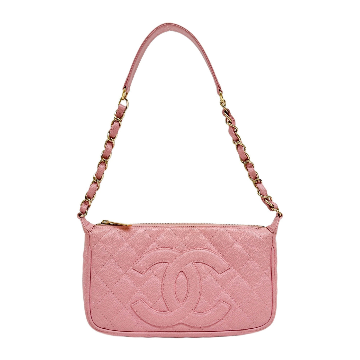 CC Timeless 2004 Matelasse Pink Leather Shoulder Bag