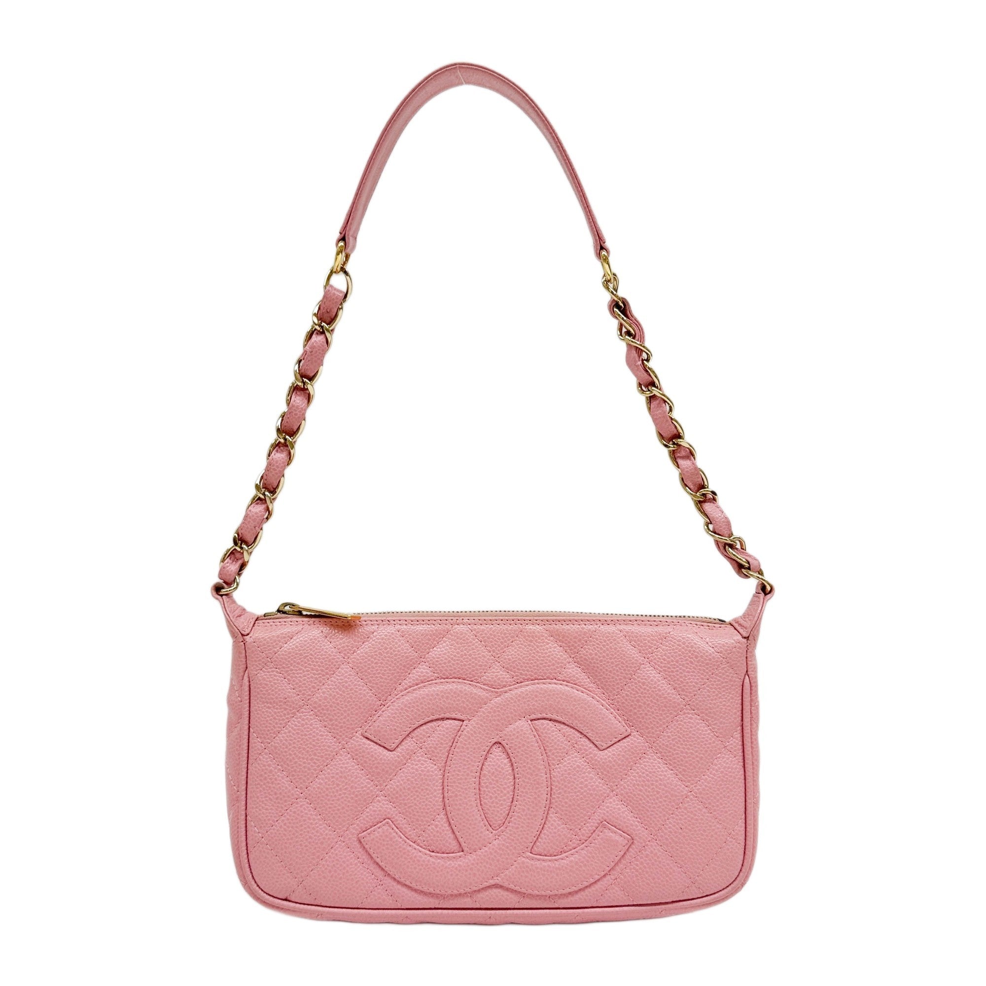 CC Timeless 2004 Matelasse Pink Leather Shoulder Bag