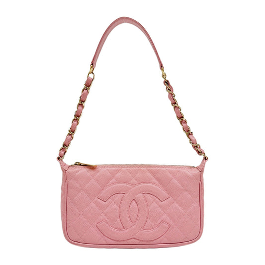 CC Timeless 2004 Matelasse Pink Leather Shoulder Bag
