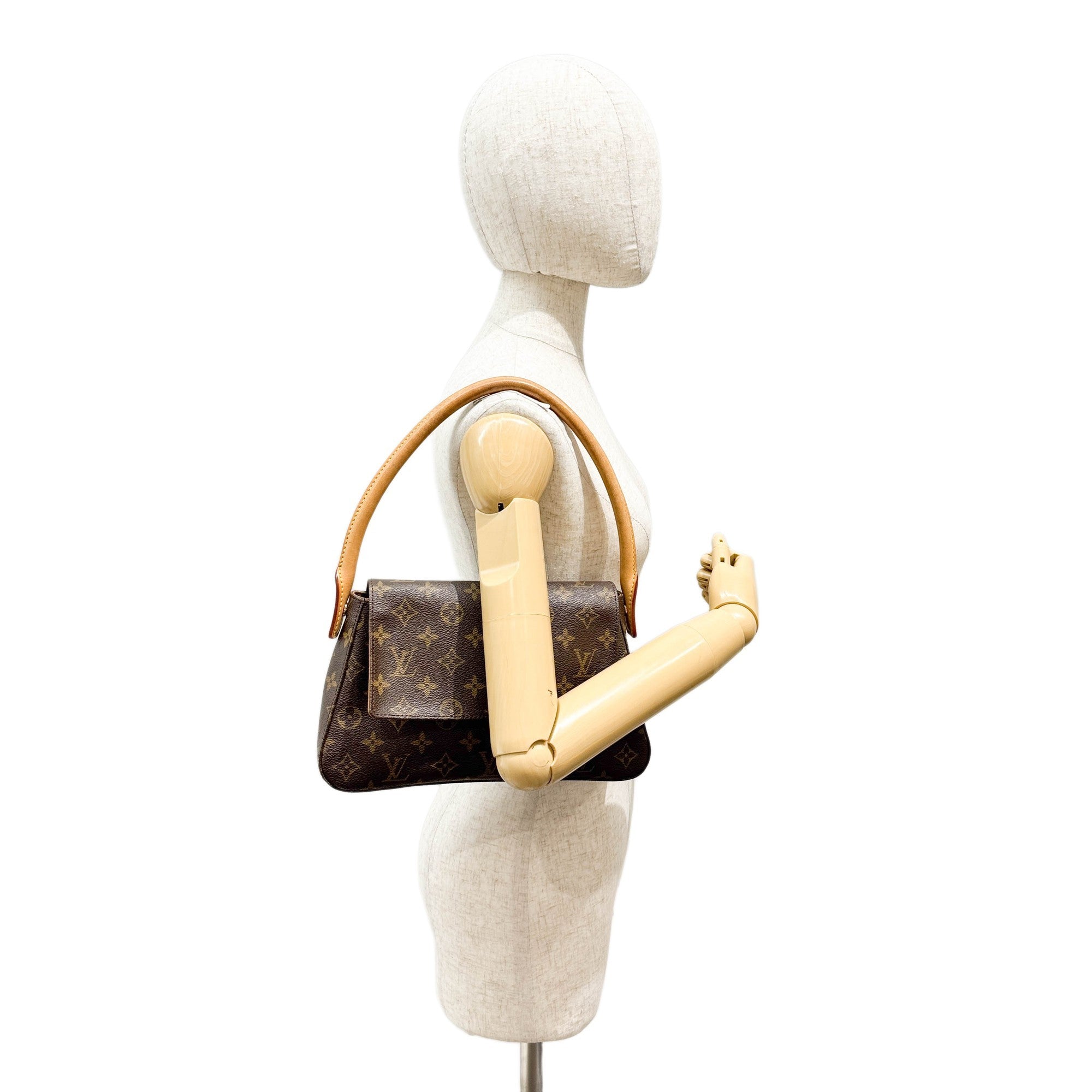 Brown Monogram Canvas Shoulder Bag