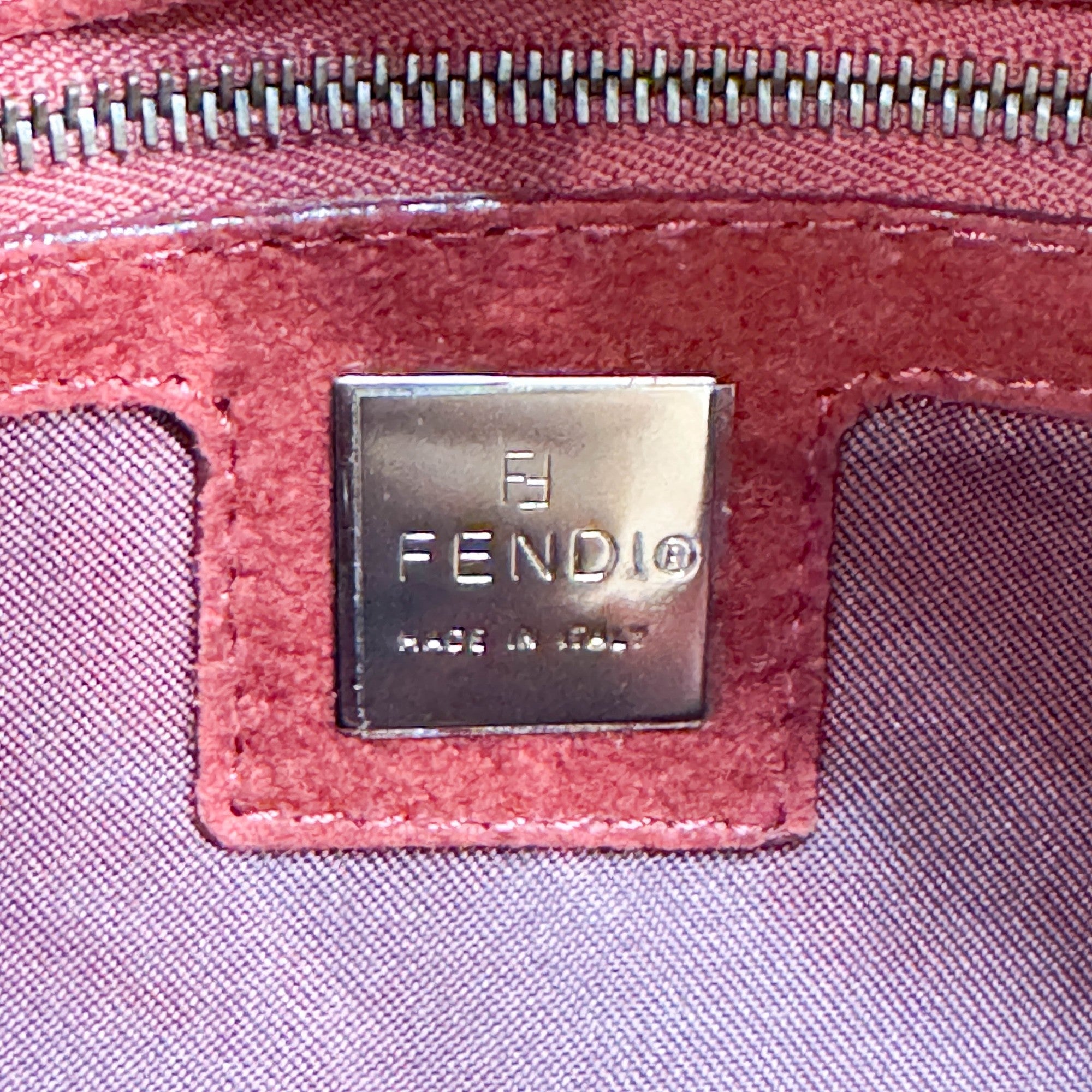 Red Suede Shoulder Bag