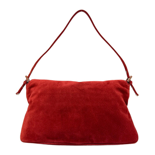 Red Suede Shoulder Bag