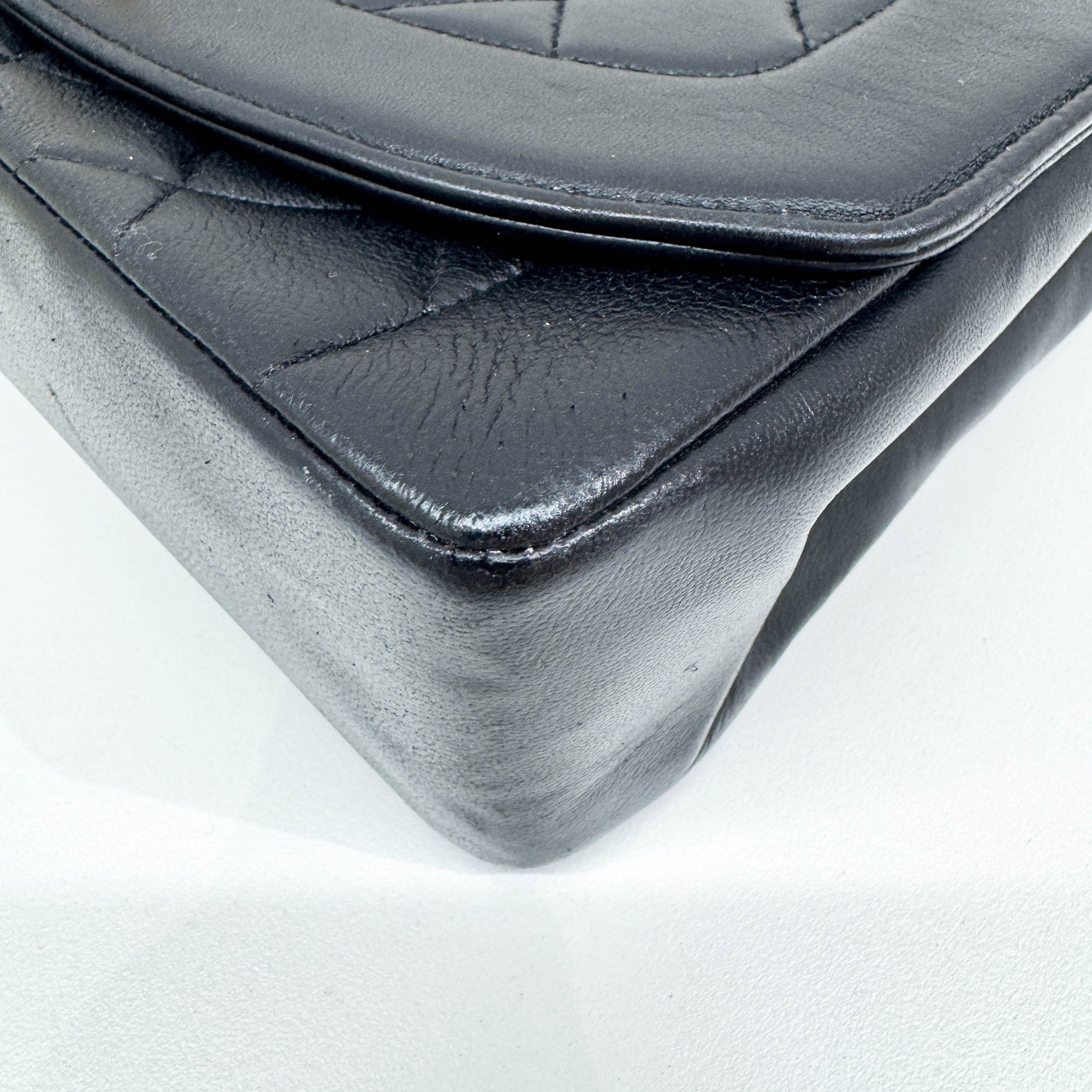 Diana 2017 Matelasse Black Leather Shoulder Bag