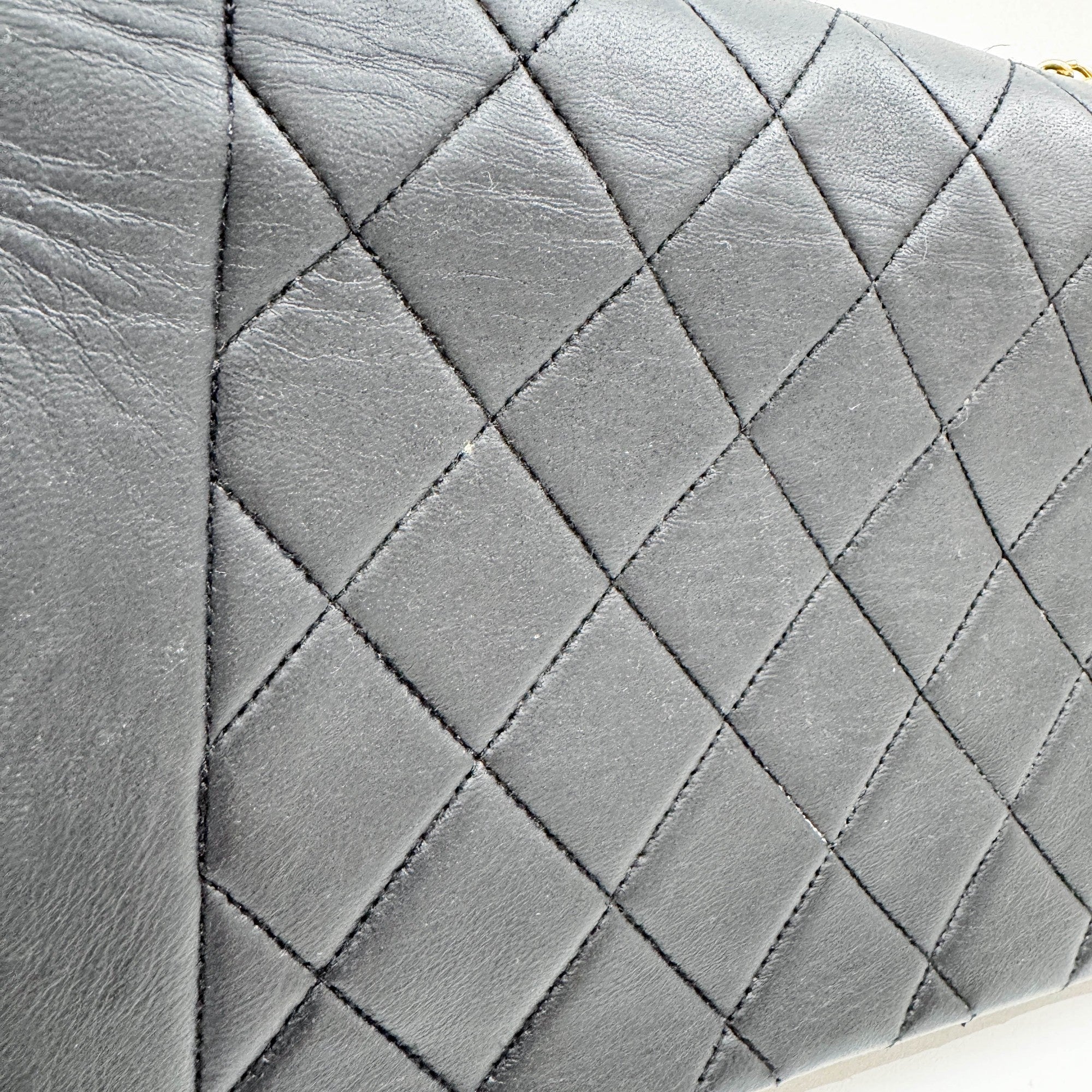 Diana 2017 Matelasse Black Leather Shoulder Bag