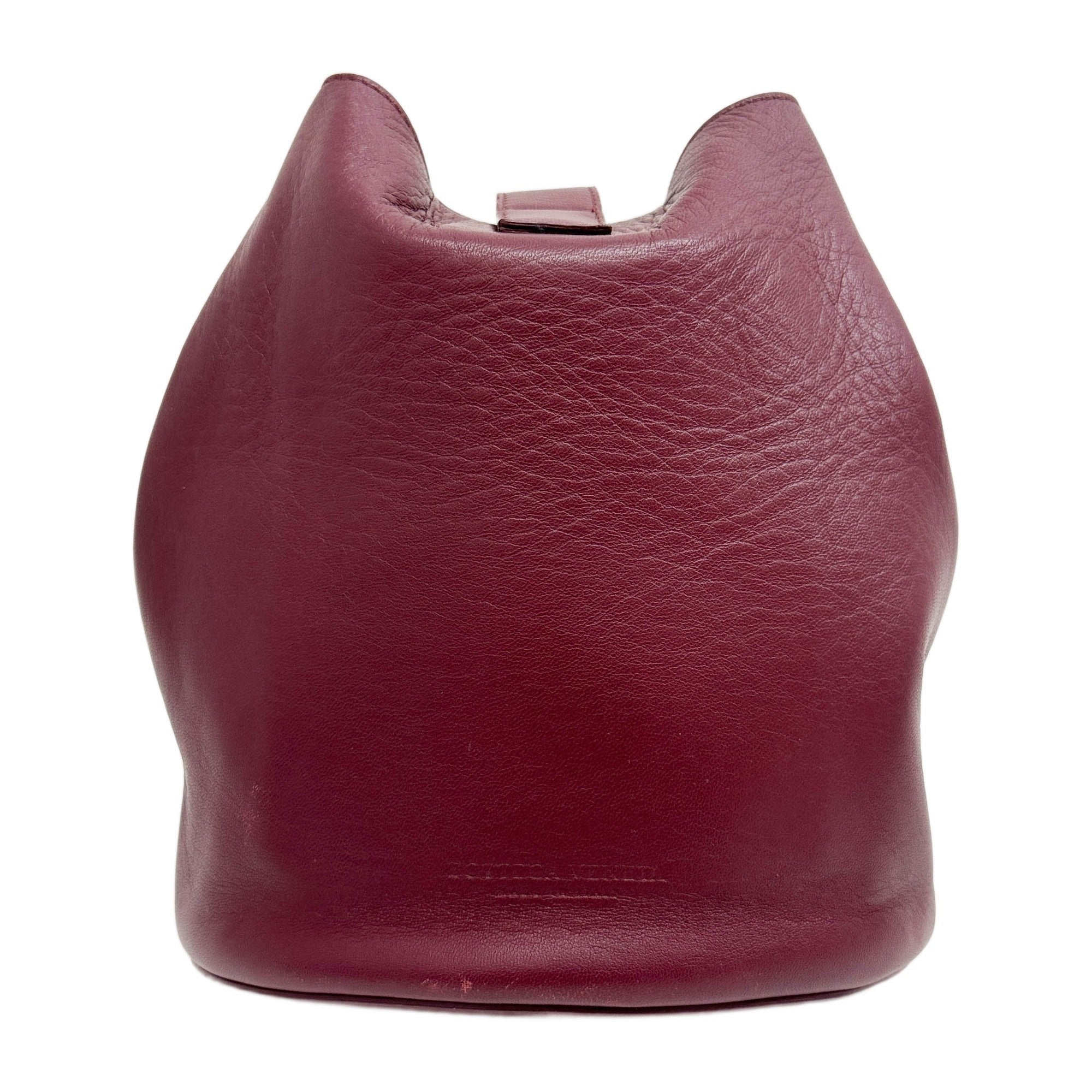 Drop Bordeaux Red Leather Shoulder Bag
