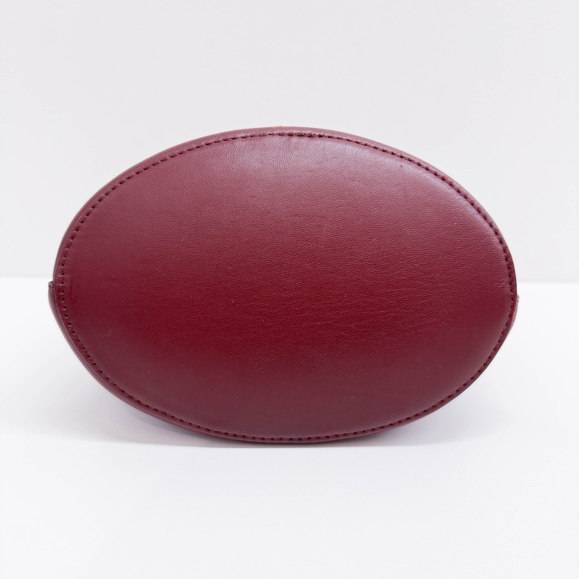 Drop Bordeaux Red Leather Shoulder Bag